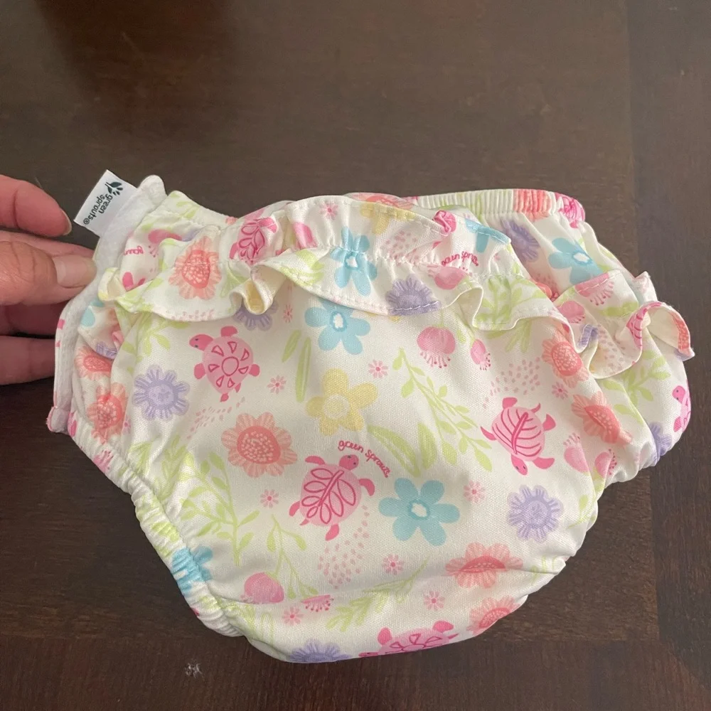 Green sprouts, eco ruffle snap swim diaper